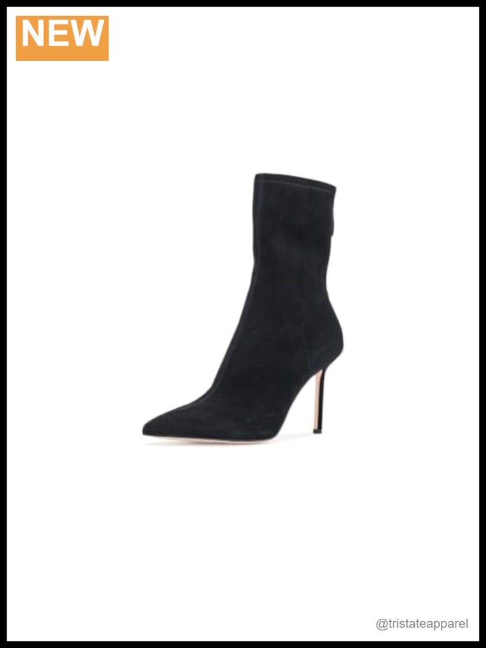 Pointed Toe Stiletto Heel Ankle Boots with Zip Closure